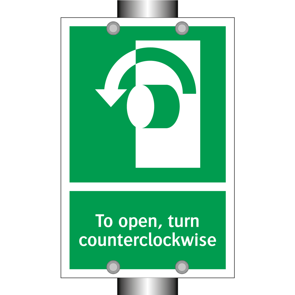 To open, turn counterclockwise