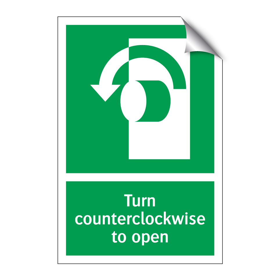 Turn counterclockwise to open