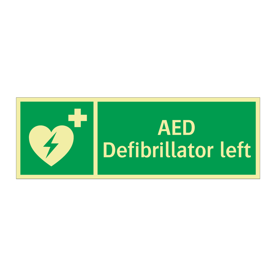 AED Defibrillator left
