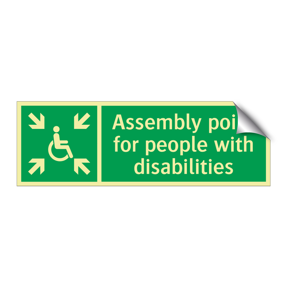 Assembly point for people with disabilities