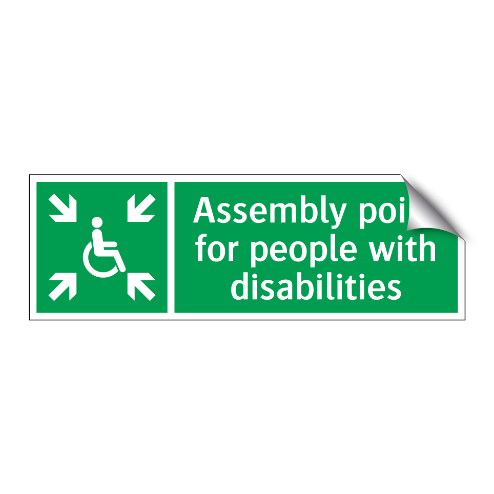 Assembly point for people with disabilities