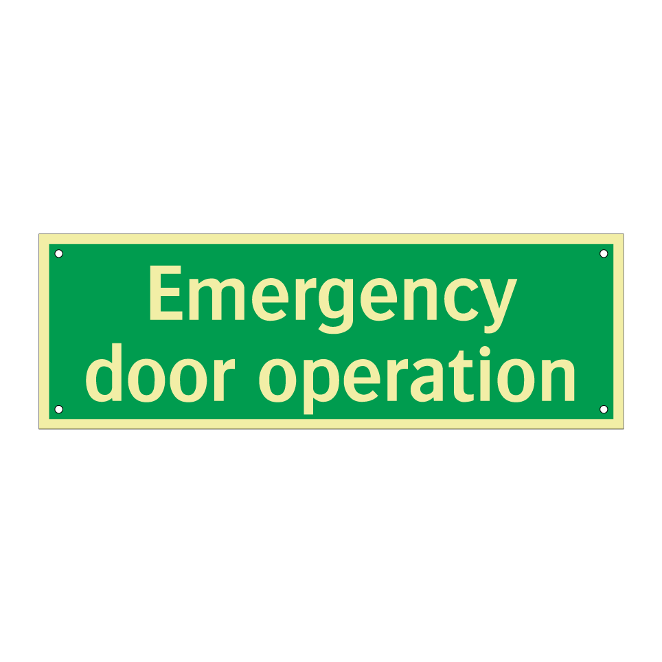 Emergency door operation