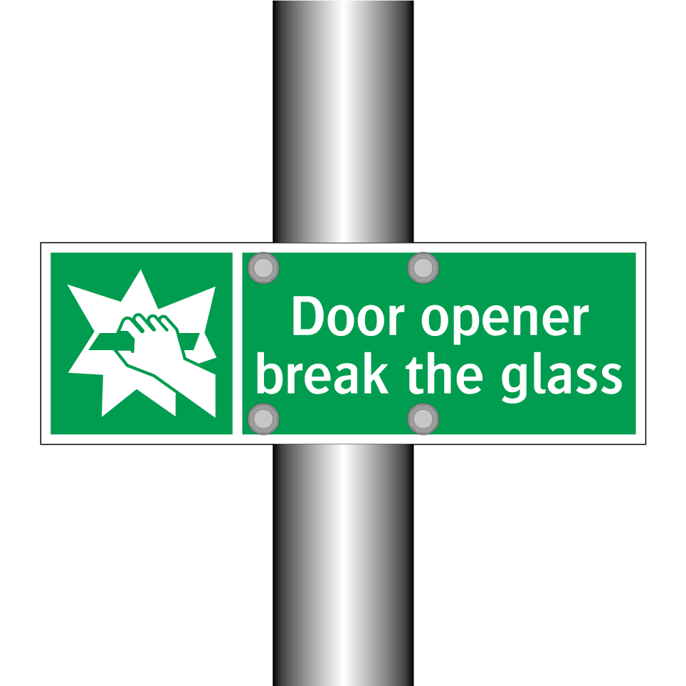 Door opener break the glass
