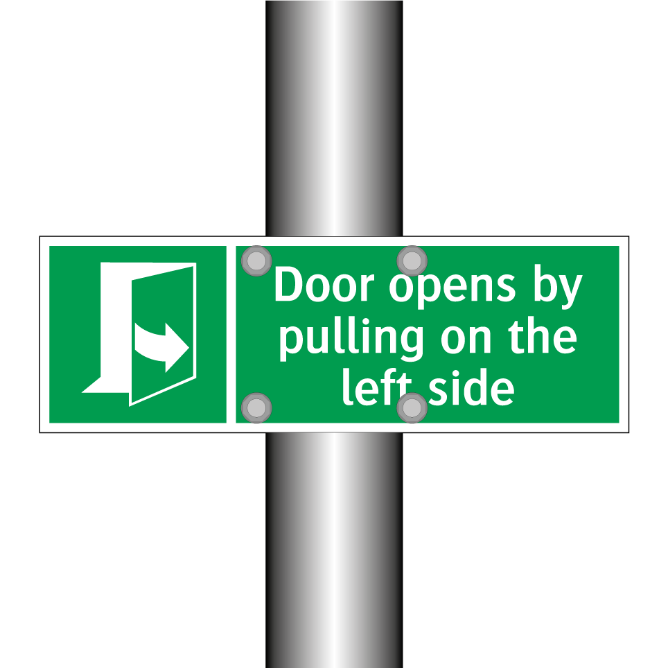 Door opens by pulling on the left side