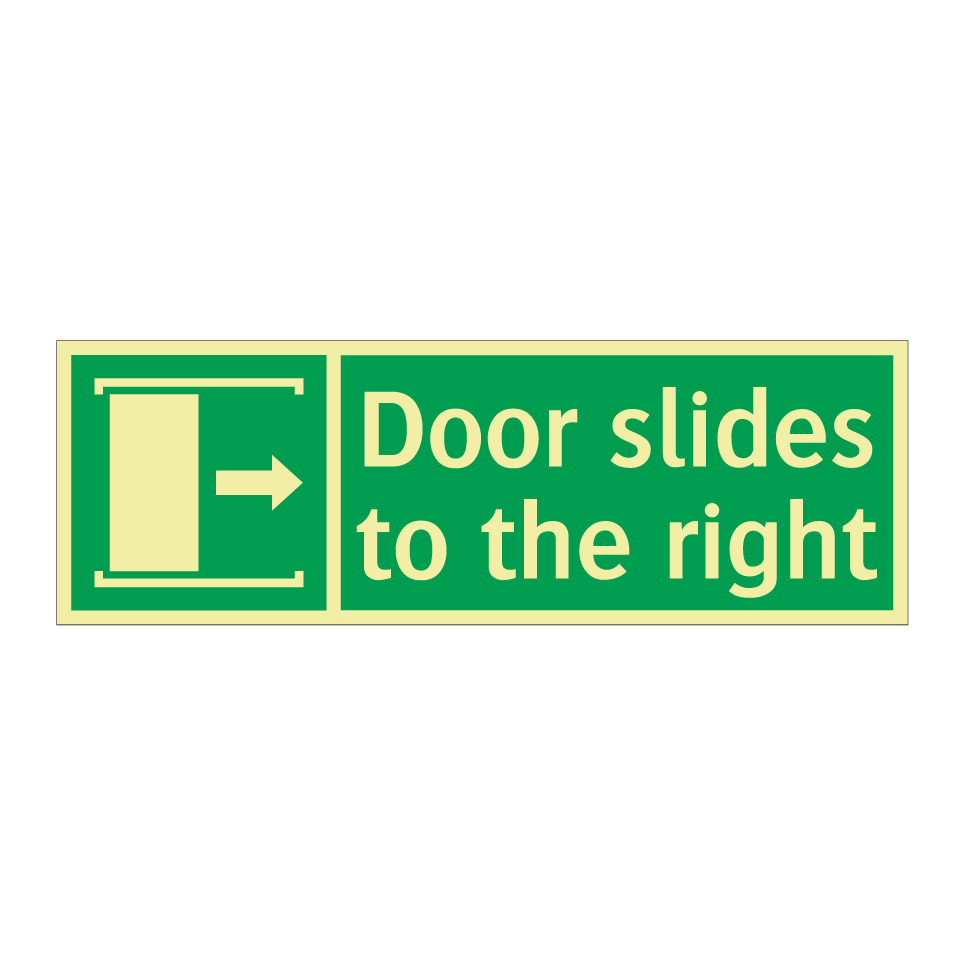 Door slides to the right
