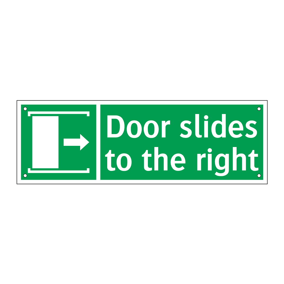 Door slides to the right