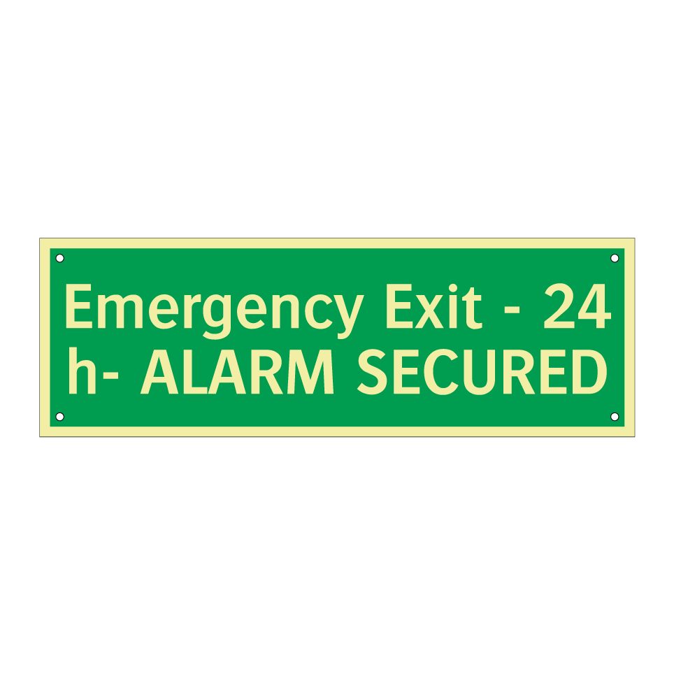 Emergency Exit - 24 h- ALARM SECURED