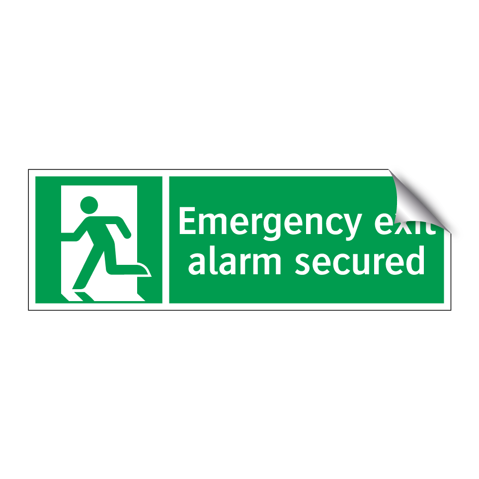 Emergency exit alarm secured