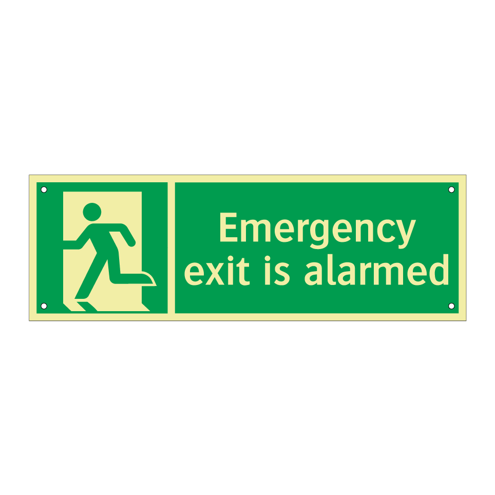 Emergency exit is alarmed