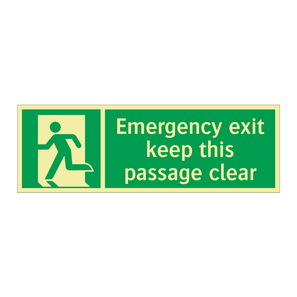 Emergency exit keep this passage clear