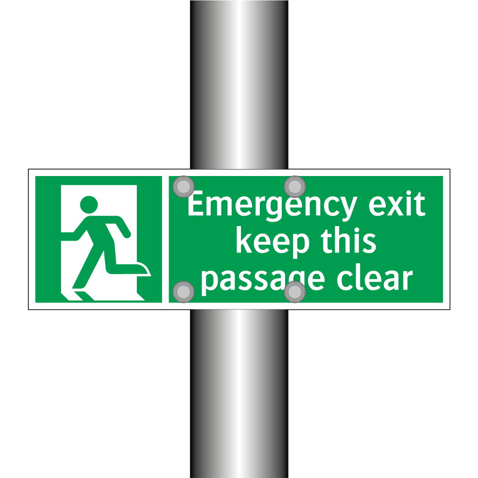 Emergency exit keep this passage clear