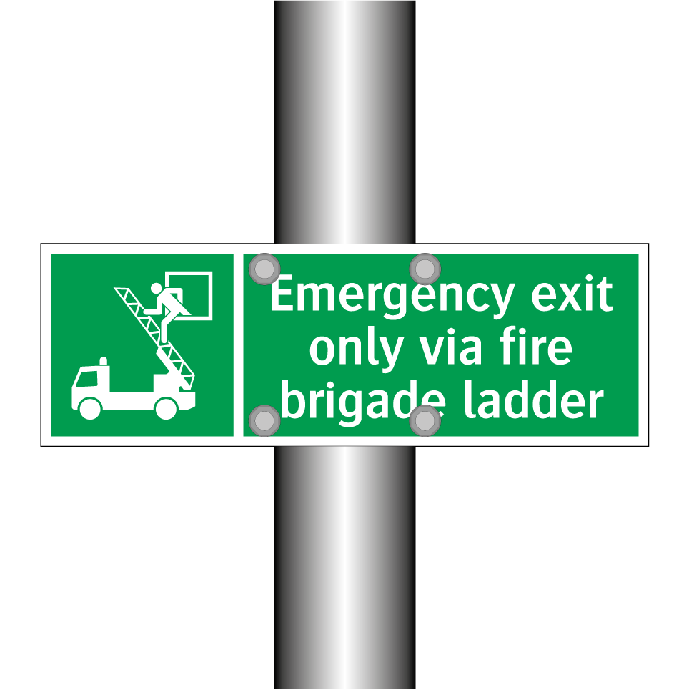 Emergency exit only via fire brigade ladder
