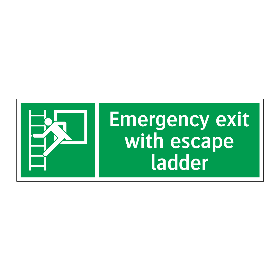 Emergency exit with escape ladder