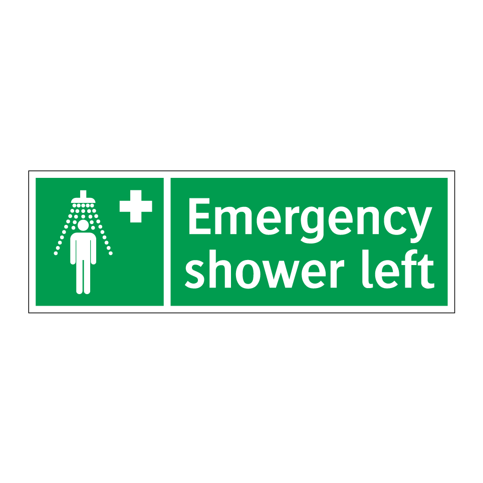 Emergency shower left
