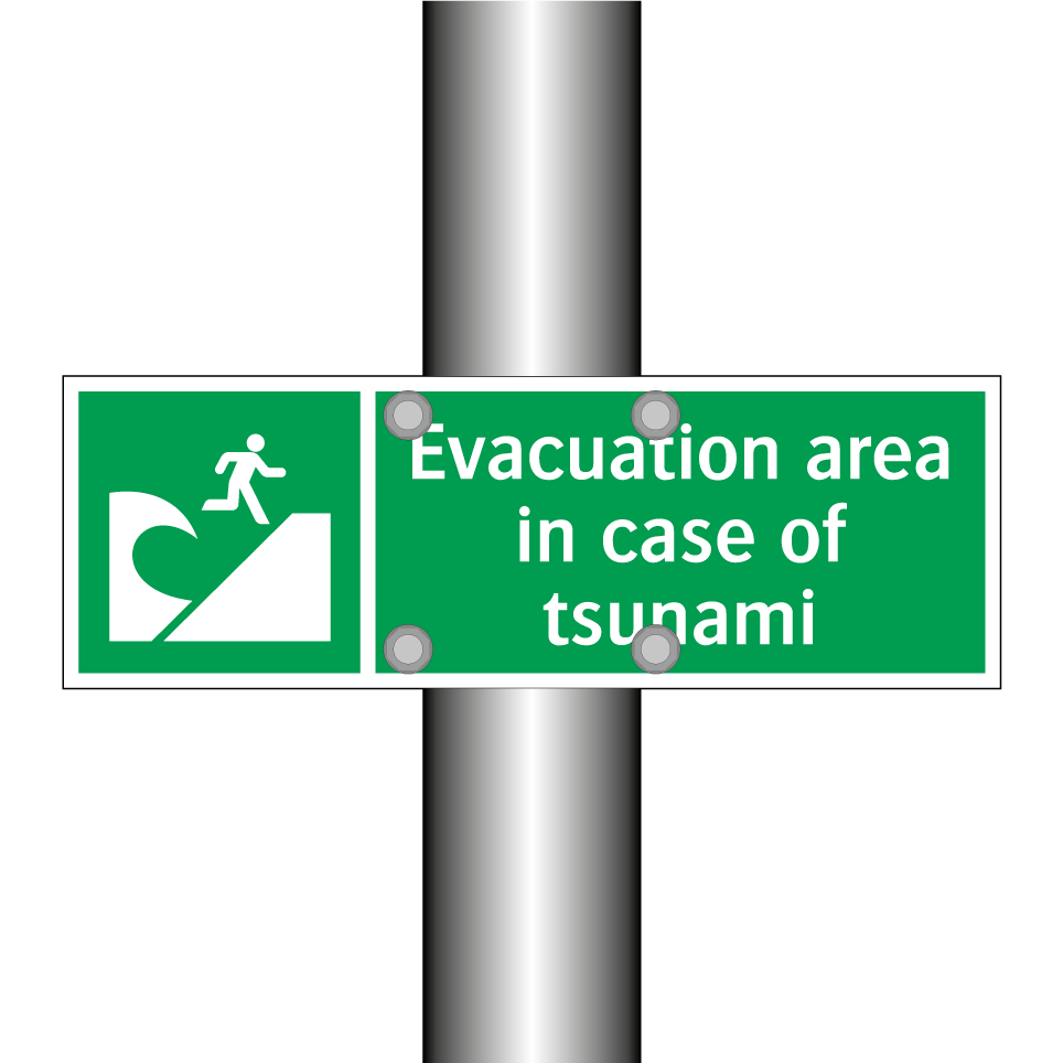 Evacuation area in case of tsunami