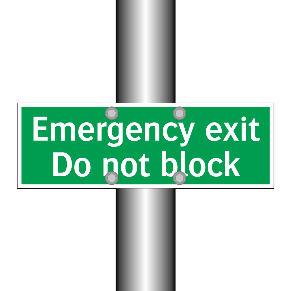 Emergency exit Do not block