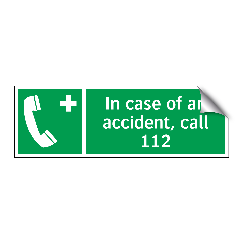 In case of an accident, call 112