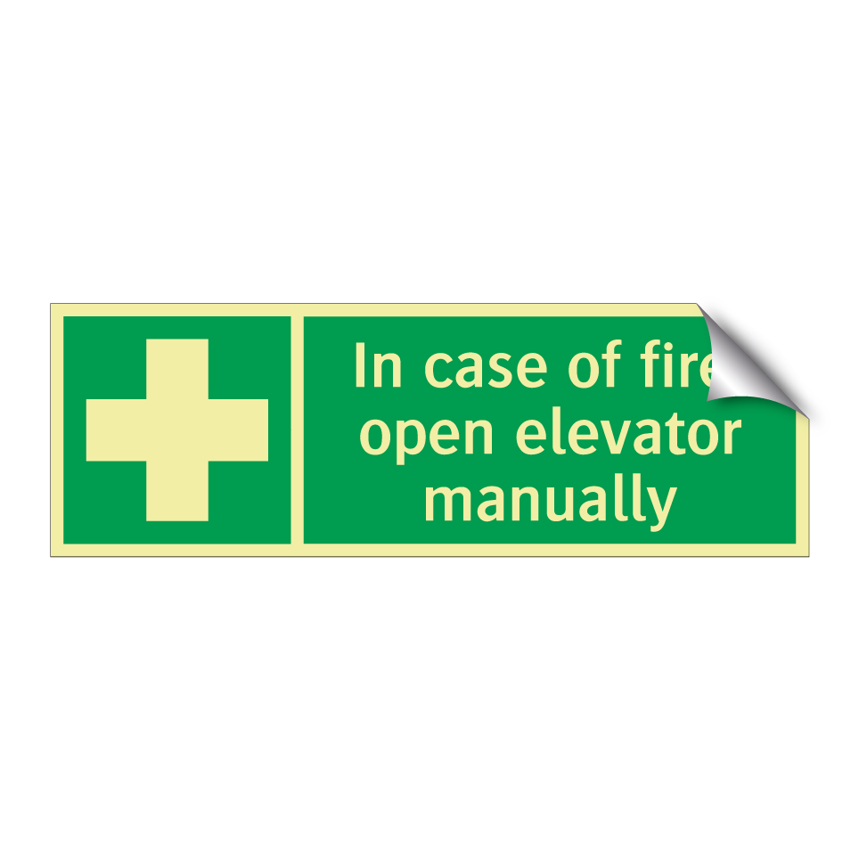 In case of fire, open elevator manually