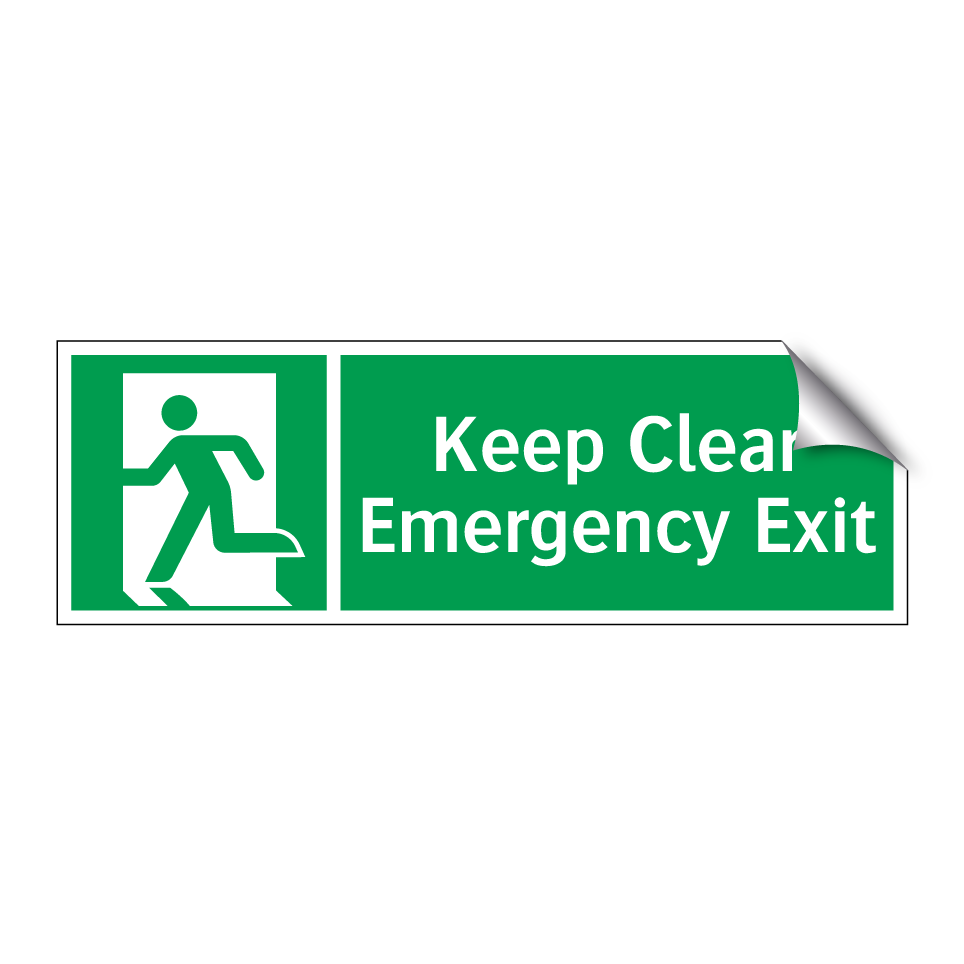 Keep Clear Emergency Exit