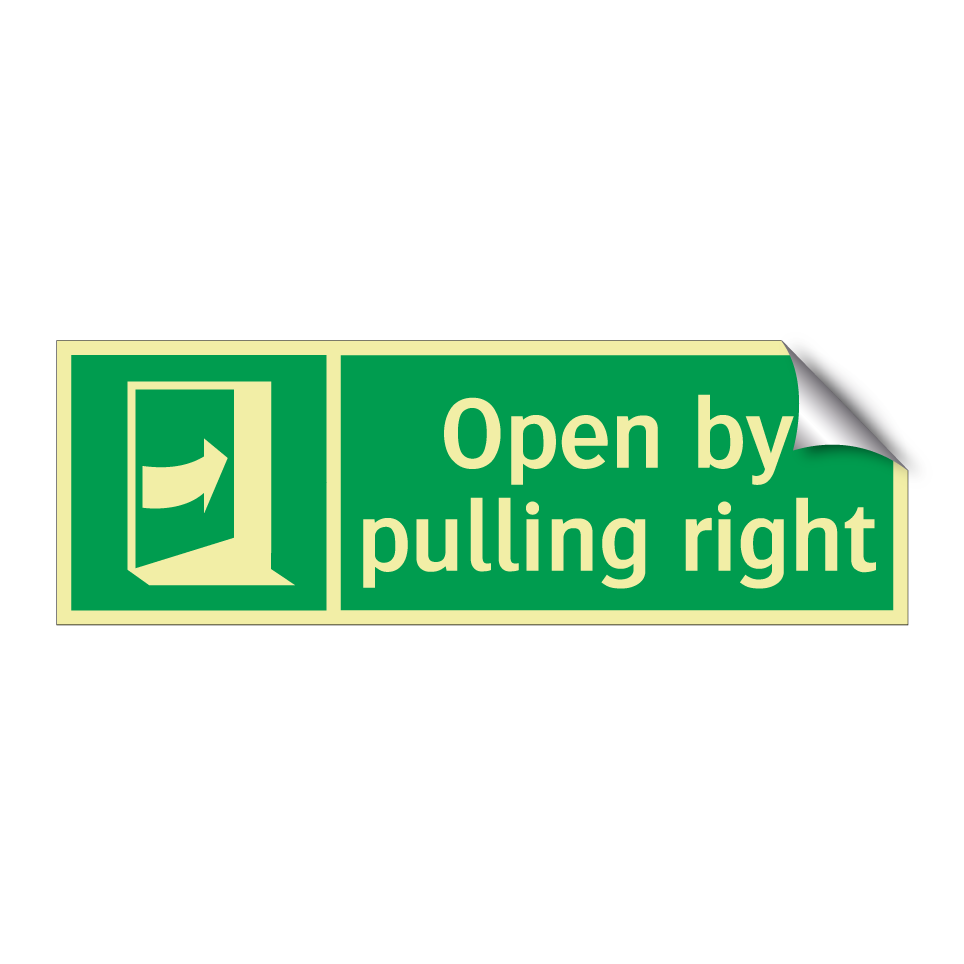 Open by pulling right