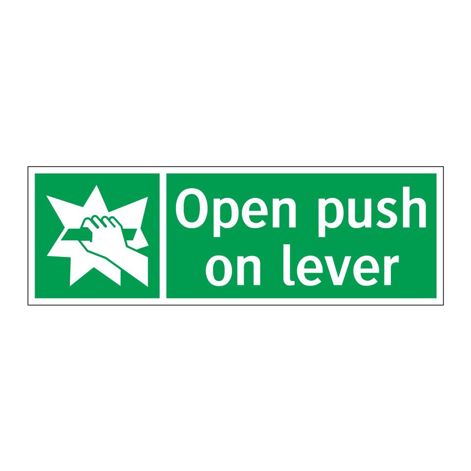 Open push on lever