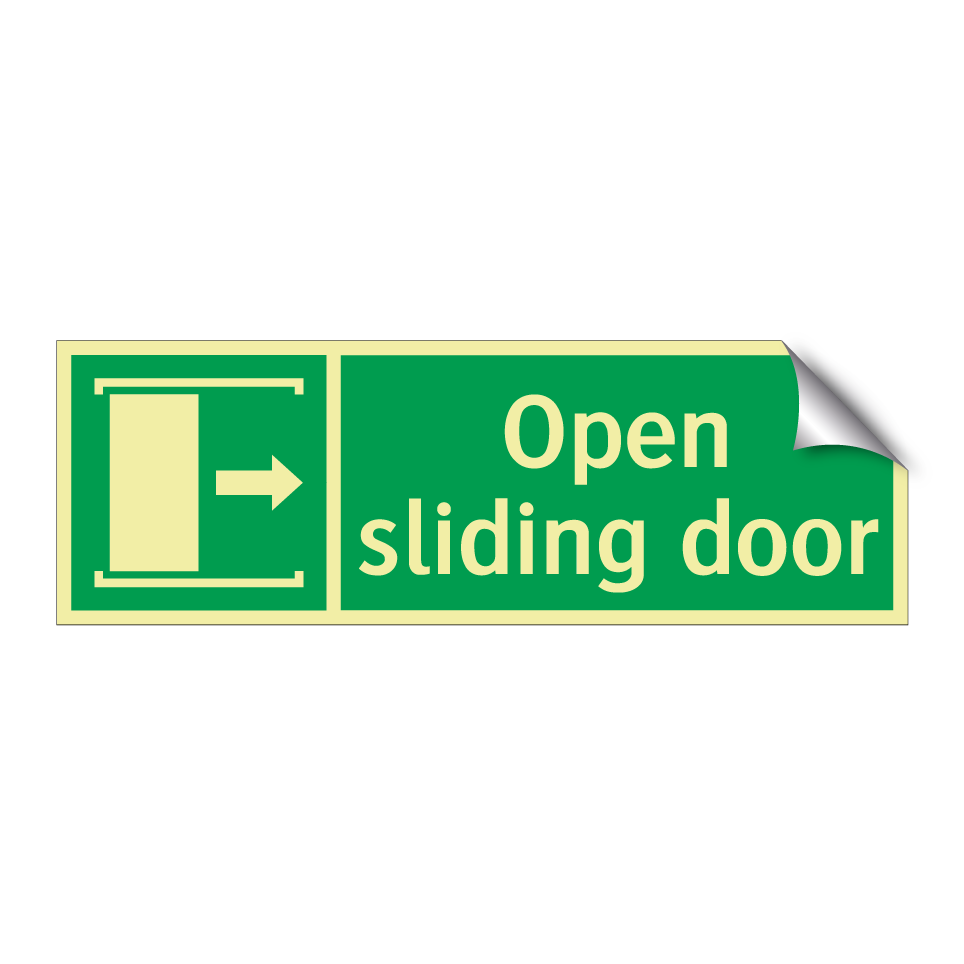 Open sliding door