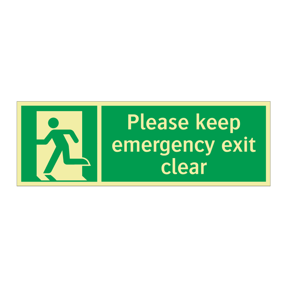 Please keep emergency exit clear