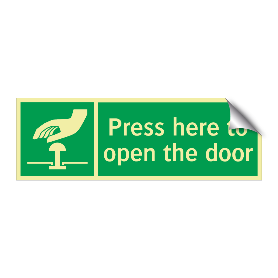 Press here to open the door
