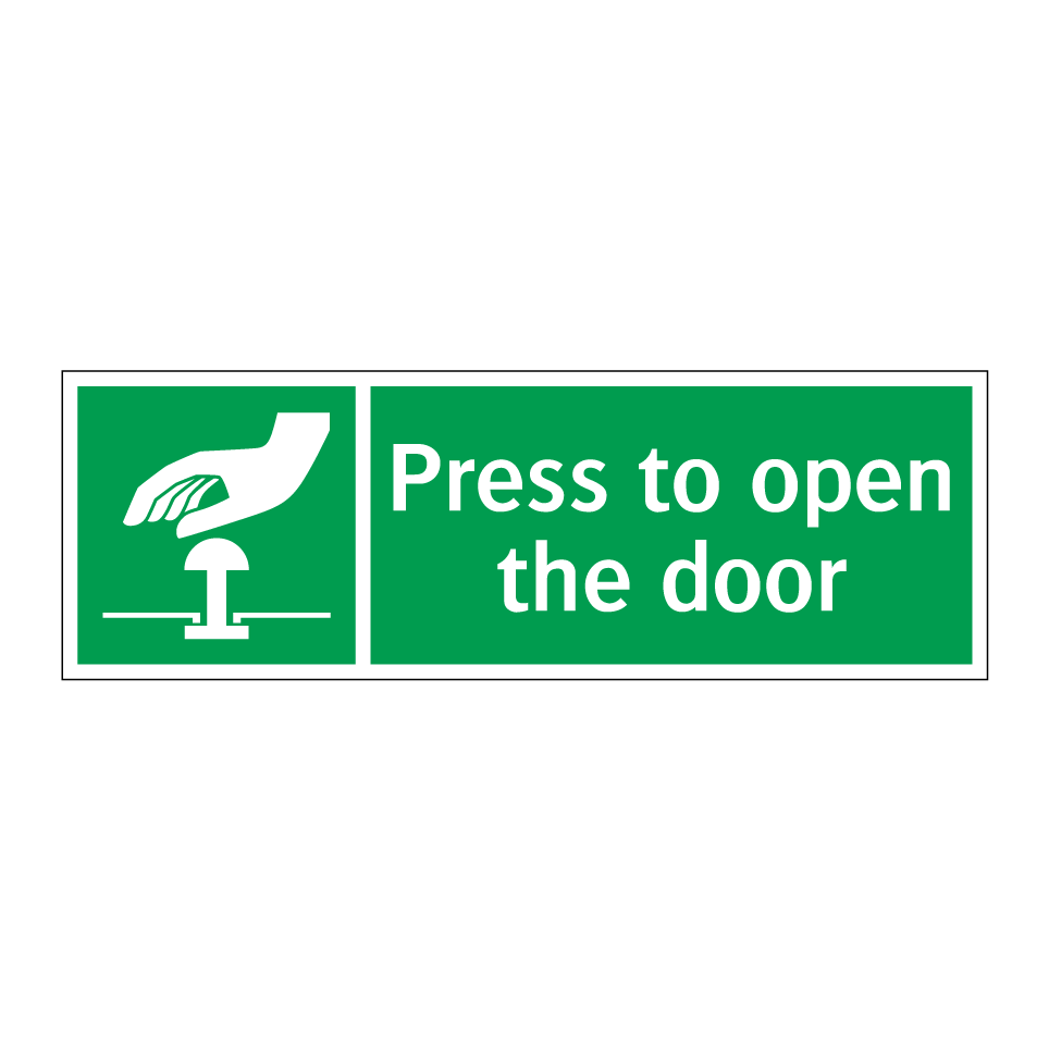 Press to open the door