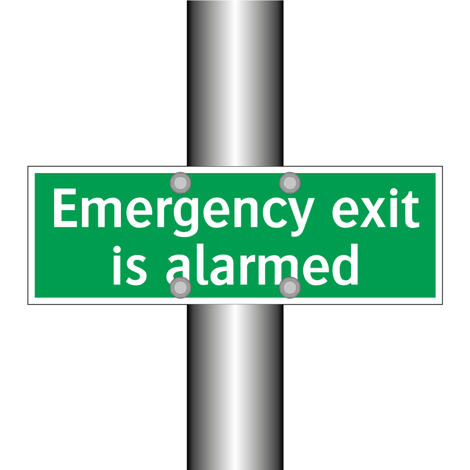 Emergency exit is alarmed