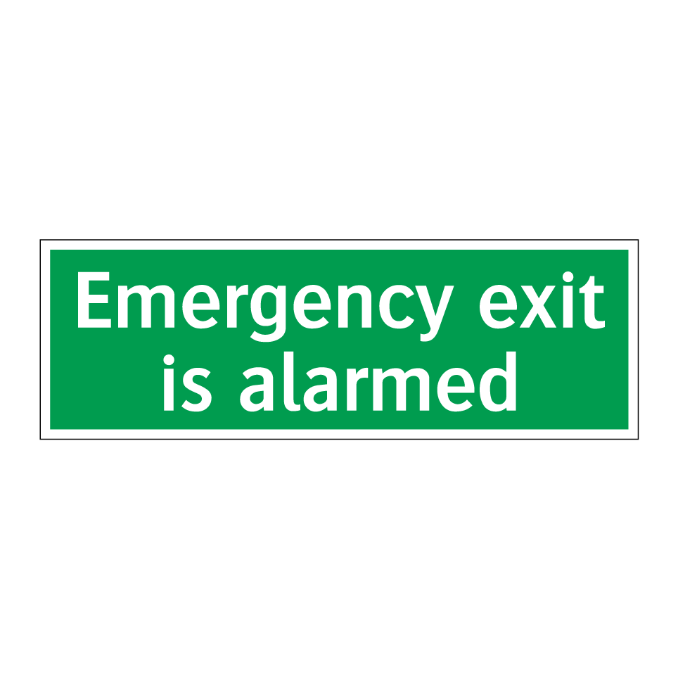 Emergency exit is alarmed