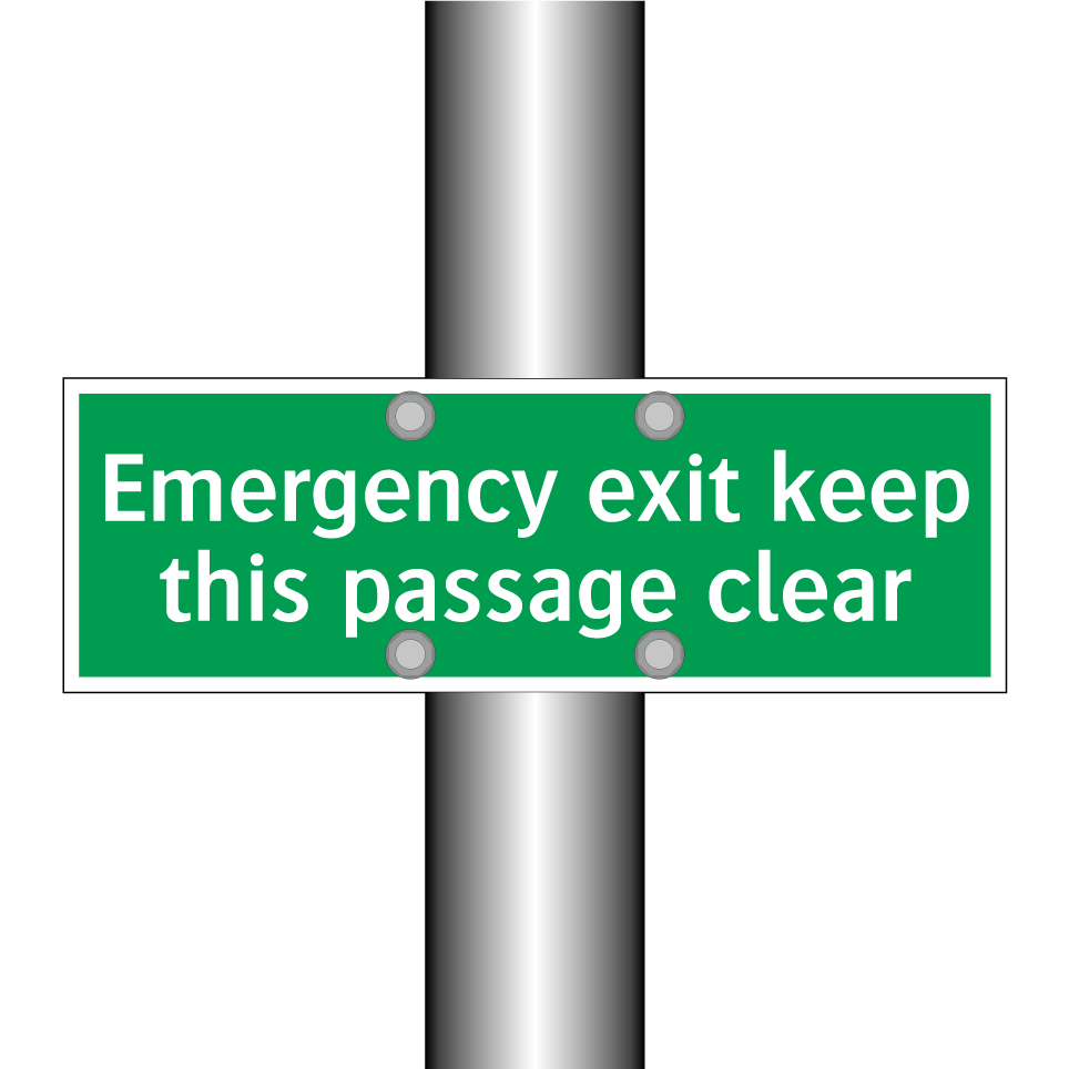 Emergency exit keep this passage clear