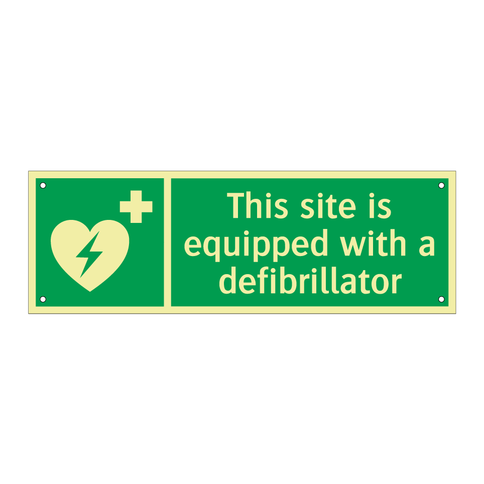 This site is equipped with a defibrillator
