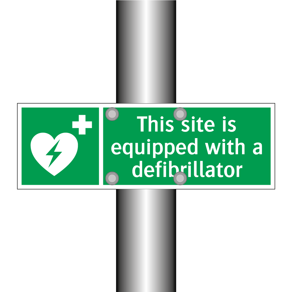 This site is equipped with a defibrillator