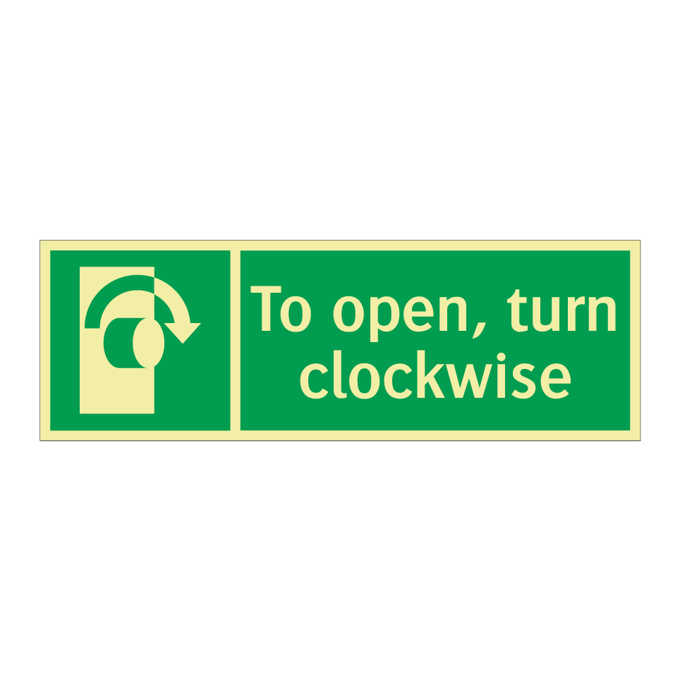 To open, turn clockwise