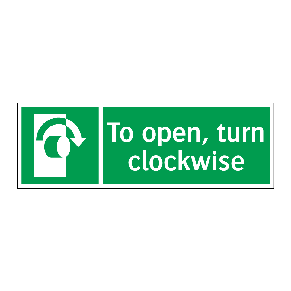 To open, turn clockwise