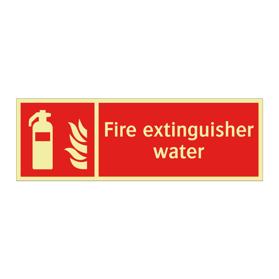 Fire extinguisher water