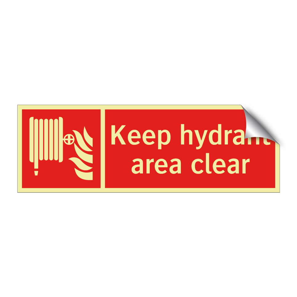 Keep hydrant area clear