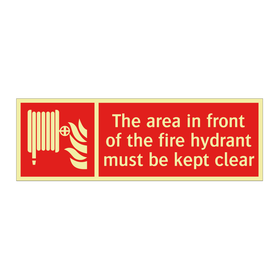 The area in front of the fire hydrant must be kept clear