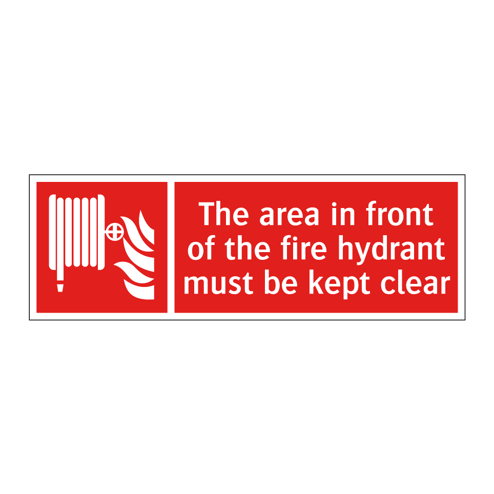 The area in front of the fire hydrant must be kept clear