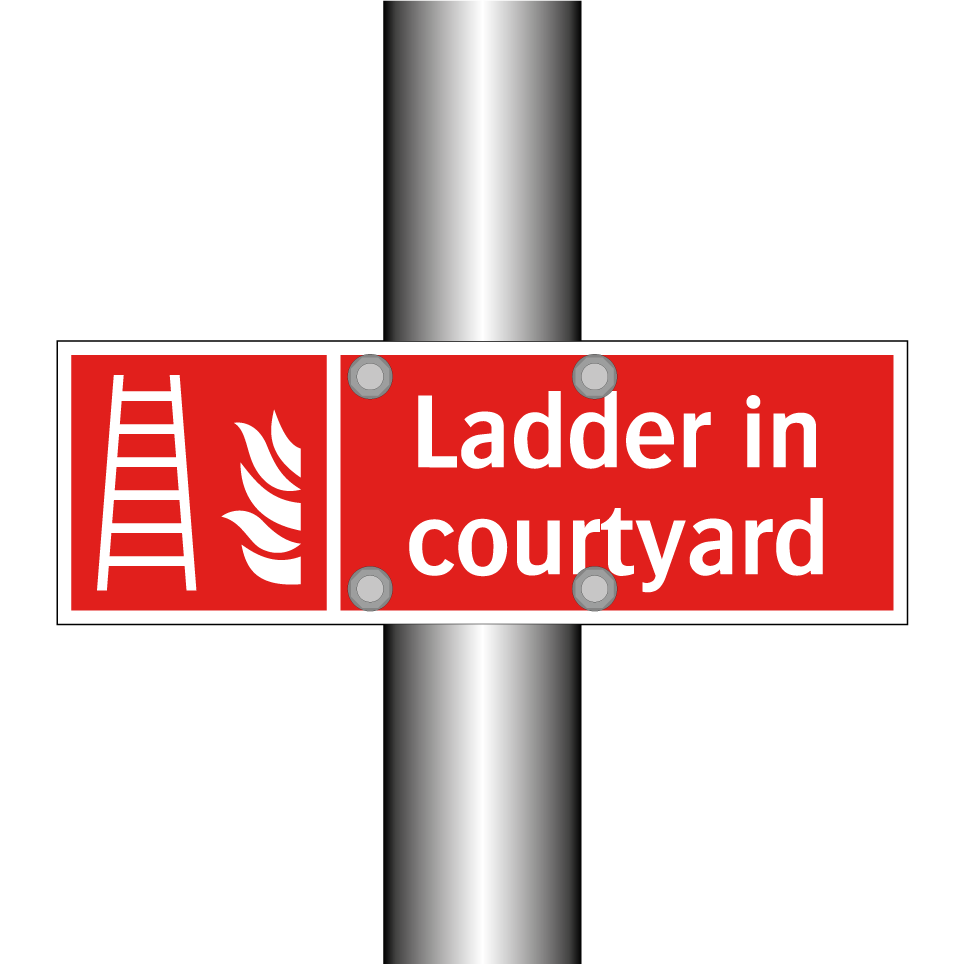 Ladder in courtyard