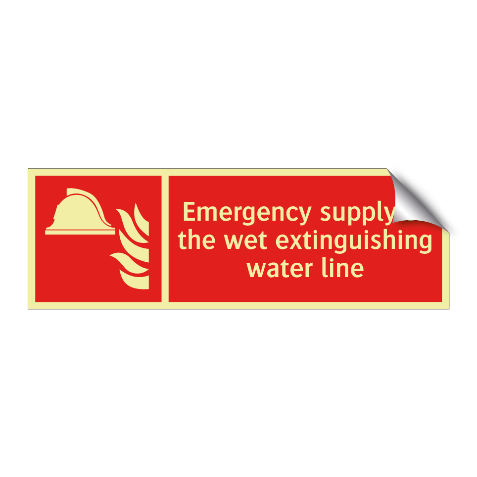 Emergency supply to the wet extinguishing water line