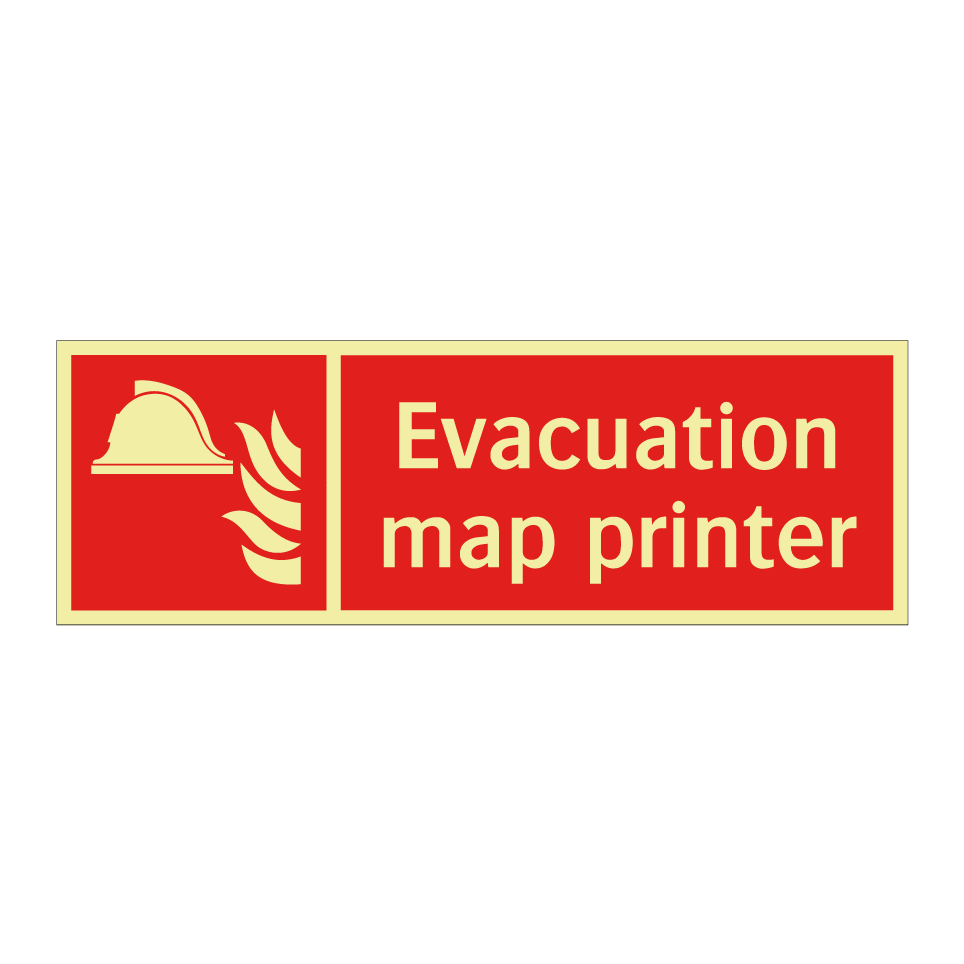 Evacuation map printer