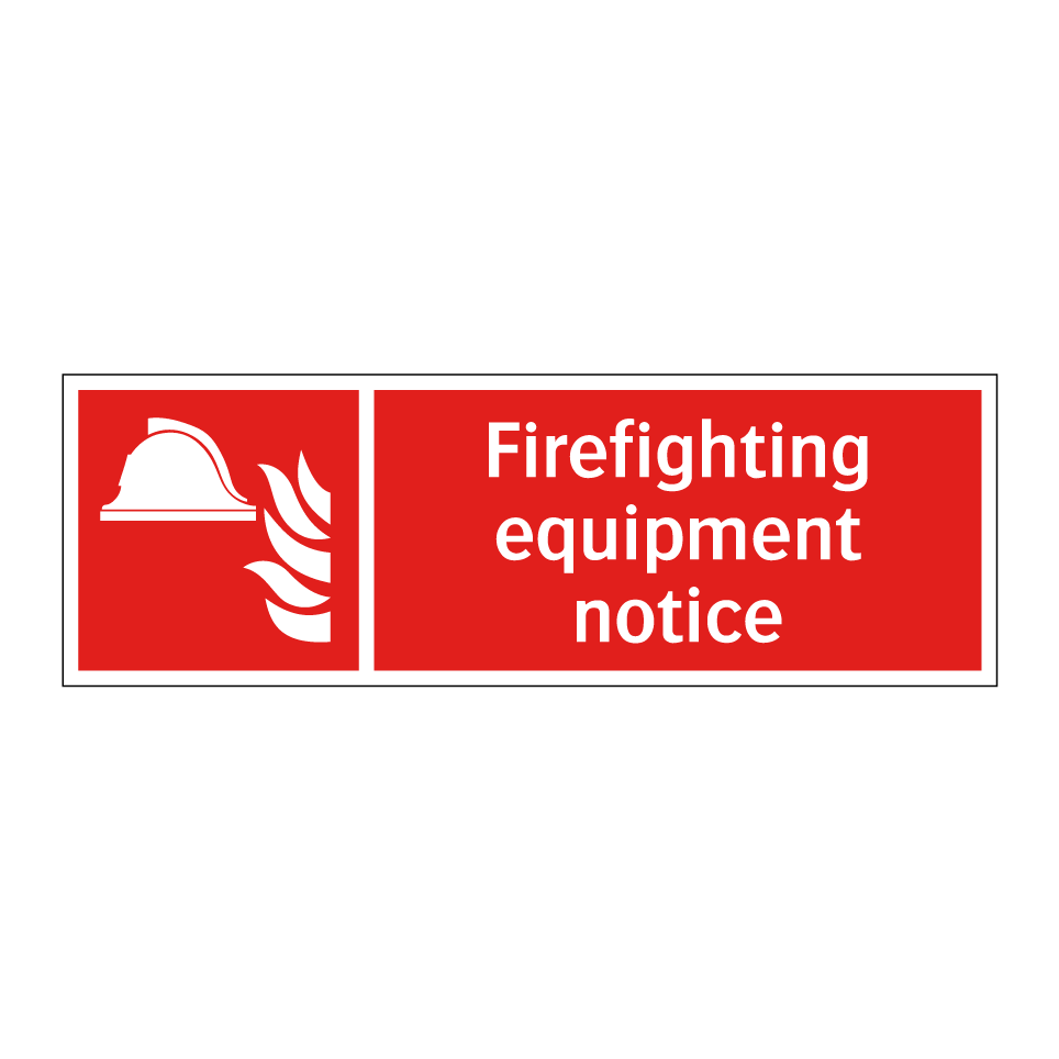 Firefighting equipment notice