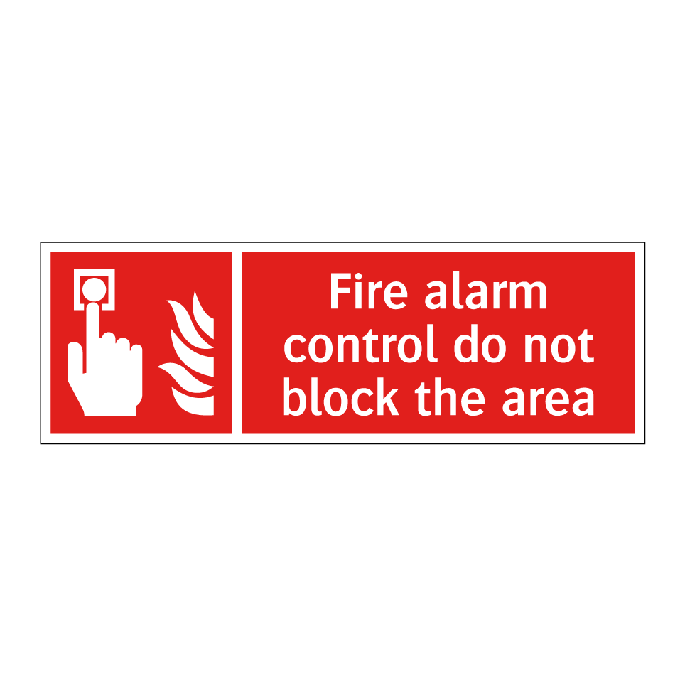 Fire alarm control do not block the area