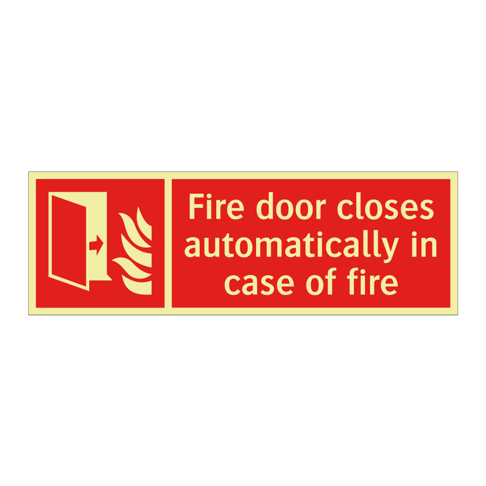 Fire door closes automatically in case of fire