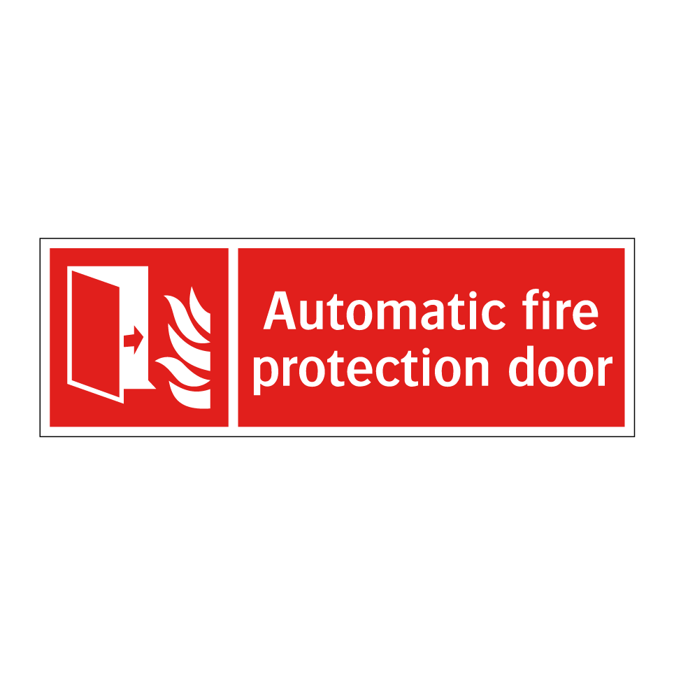 Automatic fire protection door
