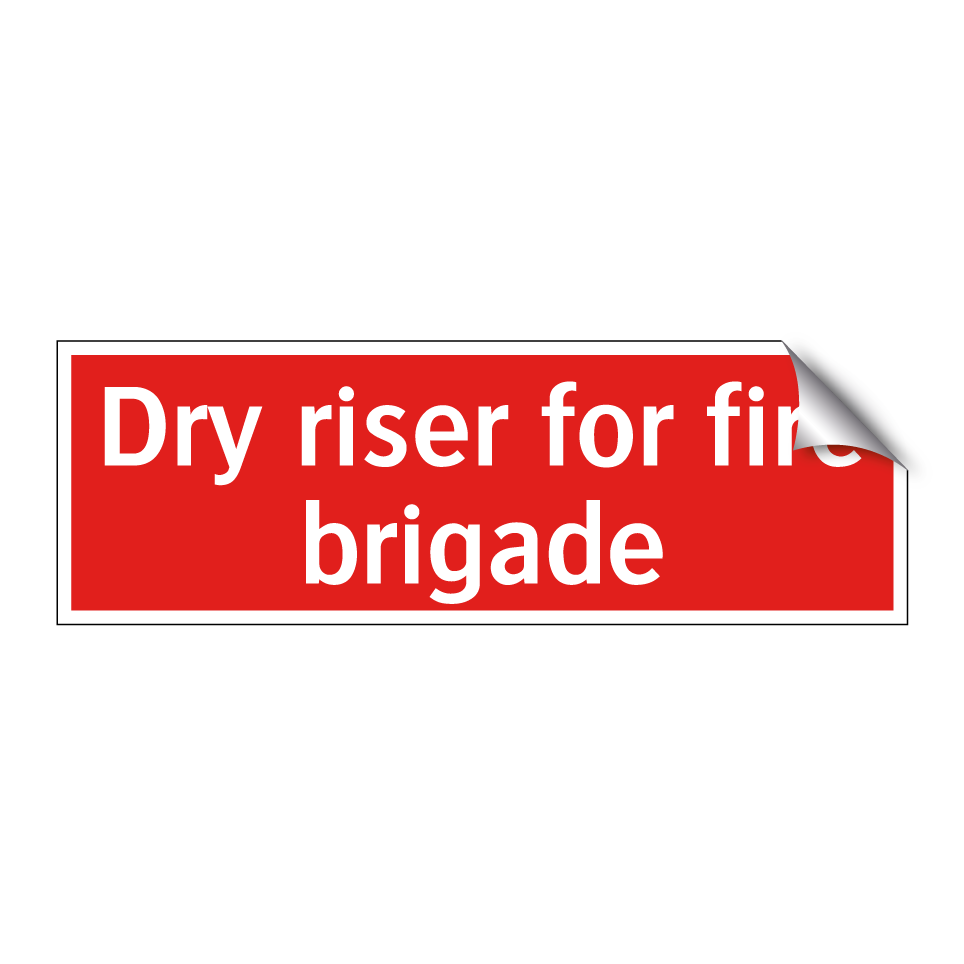 Dry riser for fire brigade