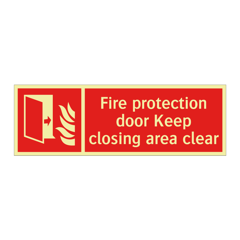 Fire protection door Keep closing area clear