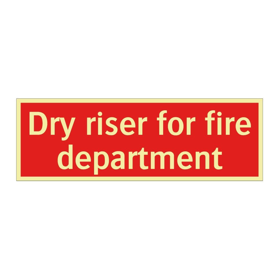 Dry riser for fire department